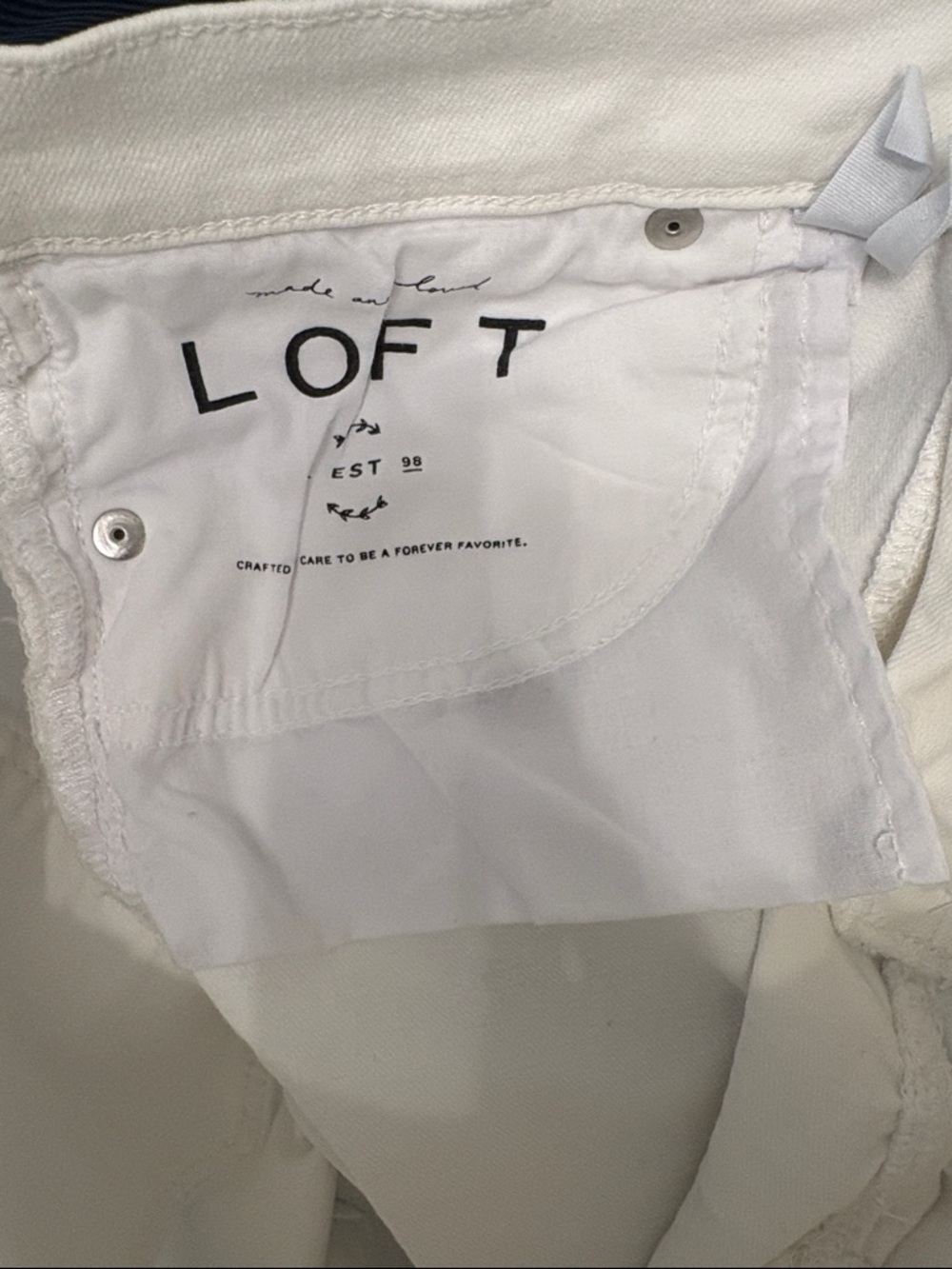 LOFT Petite Modern Skinny Crop Jeans White Denim - Picture 5 of 6